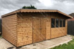 20x12-Log-Lap-Apex-Shed-with-overhang-and-double-doors-treated-rustic-brown-22